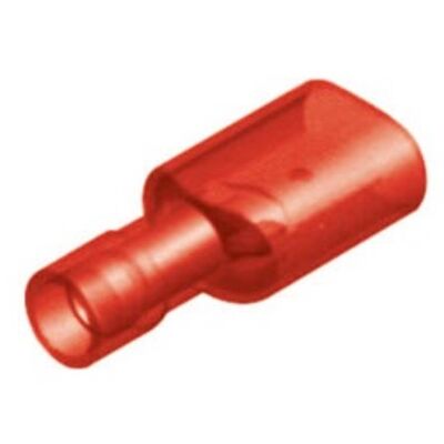 Coated Slide Cable Lug Nylon Male Red M1-6.4AF/8 JEE 100pcs
