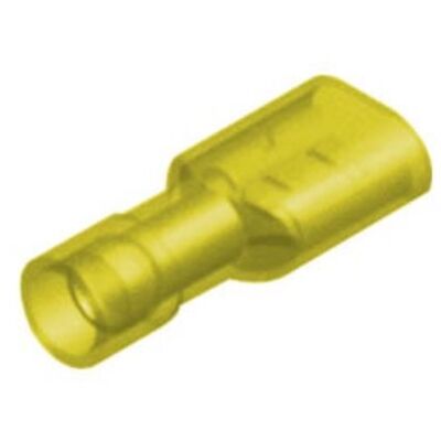 Slide Cable Lug Nylon Coated Female Yellow F5-6.4AF/8 CHS 100pcs
