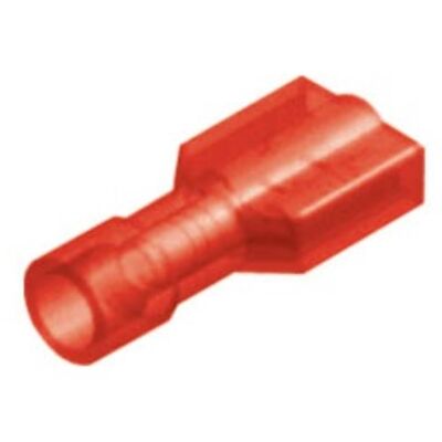 Slide Cable Lug Nylon Coated Female Red FF1-6.4AFC JEE 100pcs
