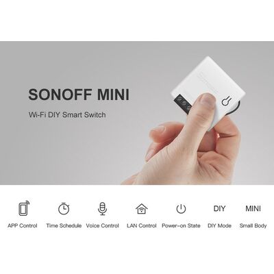SONOFF Smart Διακόπτης SNF-MINI Two Way 10A WiFi Λευκός
