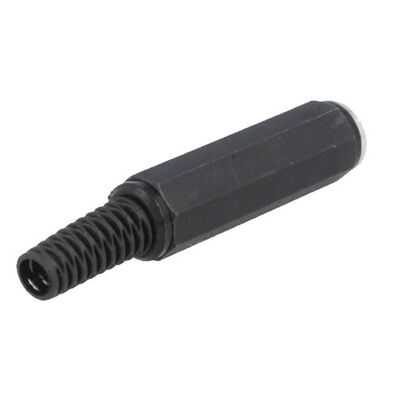 Plug Female Jack Stereo 6.3mm Plastic Black