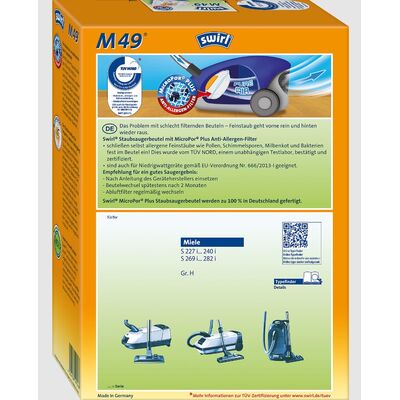 Vacuum Cleaner Bags Swirl M49 ( Miele  )
