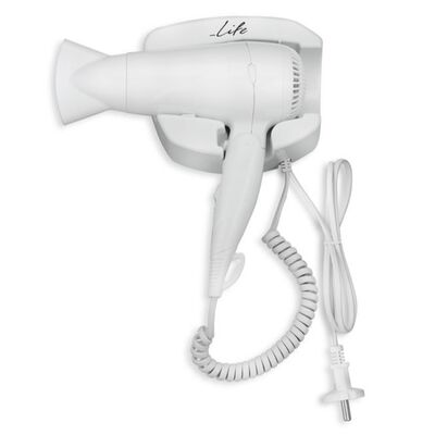 Hotel Hair Dryer with Wall Mount 1600W White