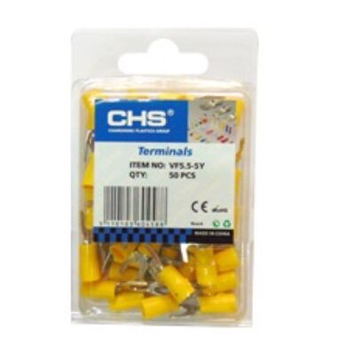 Fork-Type Terminal Insulated Yellow 5.3 SV5.5-5 50 PIECES/BLΙSΤΕR CHS
