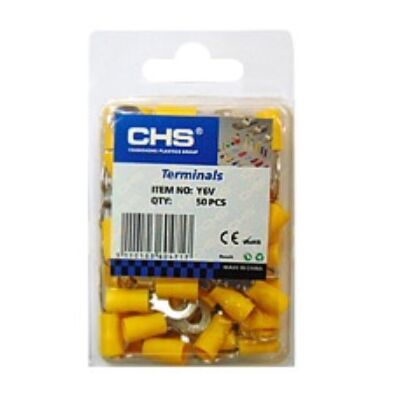 Single-Hole Cable Lug Insulated Yellow 6.5 RV5.5-6 50 PIECES/BLΙSΤΕR CHS