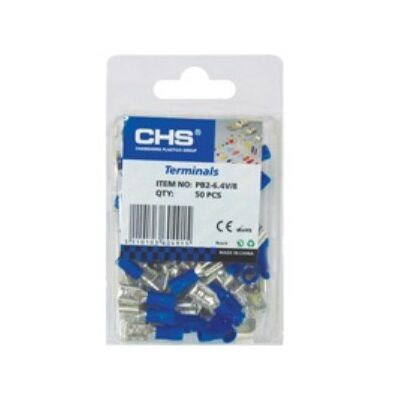 Slide Cable Lug Insulated Female/Male Blue 6.3 PBDD2-250 50 PIECES/BLΙSΤΕR CHS