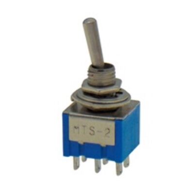 Mini Toggle SwitchON-OFF-ON 3A/250V 6P MTS-203-A1 LZ BLUE