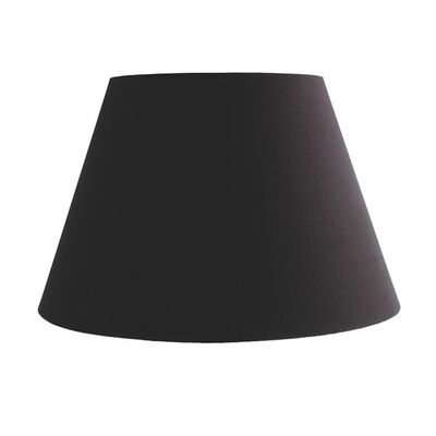 Fabric Lampshade with Metallic Base Suitable for E27 Bulb Black CONE2520B