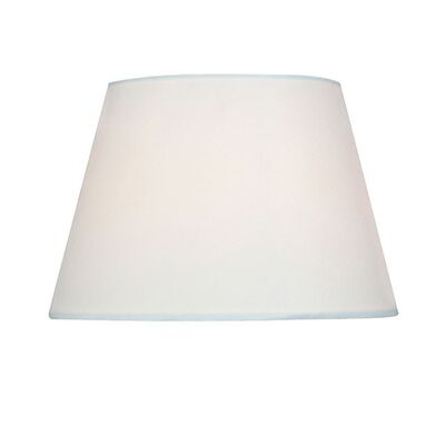 Fabric Lampshade with Metallic Base Suitable for E27 Bulb White CONE3525W