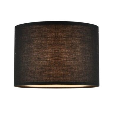 Fabric Lampshade with Metallic Base Suitable for E27 Bulb Black CRL35B