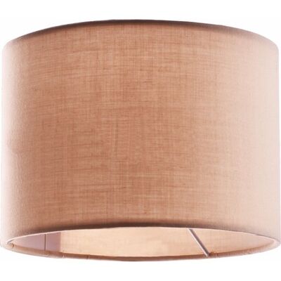 Fabric Lampshade with Metallic Base Suitable for E27 Bulb Mocha CRL35M