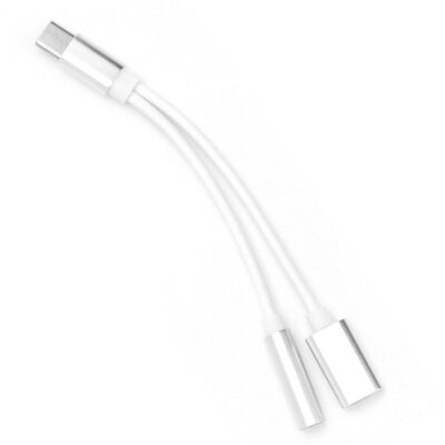 Adapter Cable Type-C to Type-C + 3.5mm Jack White
