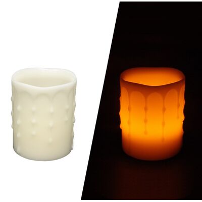 Flameless LED Tea Light Candles D8.5x10cm 3xAAA 02500-126