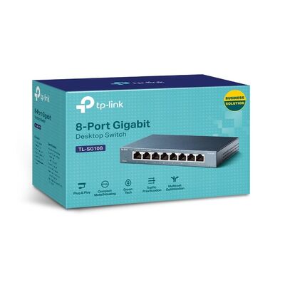 8 Port Ethernet Switch 10/100 / 1000Mbps TP-Link TL-SG108 v4