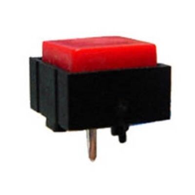 Square Push ON Button 2P TS-1 Red Uni