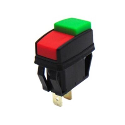 Push Switch ON-OFF 1P 10A/250V Red/Green R13-526A-01 SCI