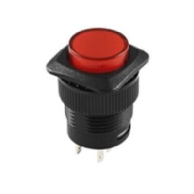 Round Push On Button Red ( With Lamp) PB16-M-F-RN HNO