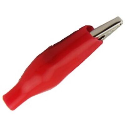 Small Size Aligator Clip With Red Cover 2A 27mm Nickel Plated Stell AT-0001 KRODE