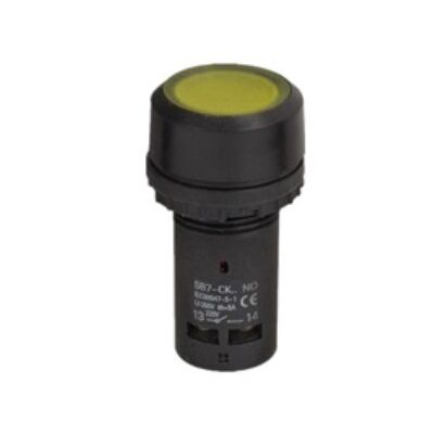 Flush Button Φ22 1NO With Yellow Led Monoblock SB7-CW3561 XND