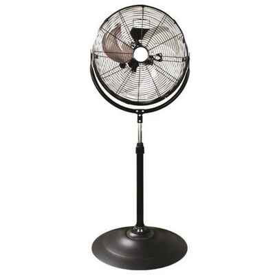 Industrial Floor Fan with Stand 55cm 120W Black