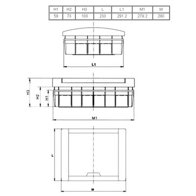 Plastic Distribution Box Recessed 2 Row 16 Module