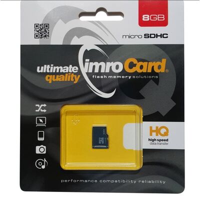 Κάρτα Μνήμης Micro SD Imro 8GB Class 4 Χωρίς Αντάπτορα