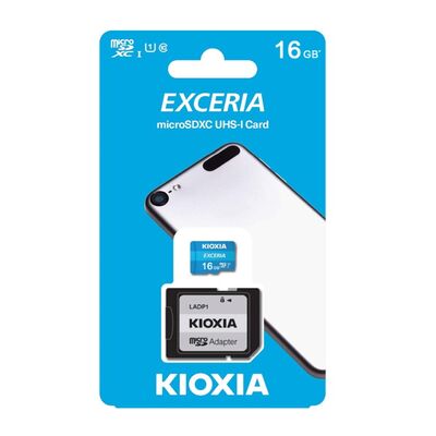 Κάρτα Μνήμης 16 GB microSD με Προσαρμογέα UHS-I U1 Kioxia