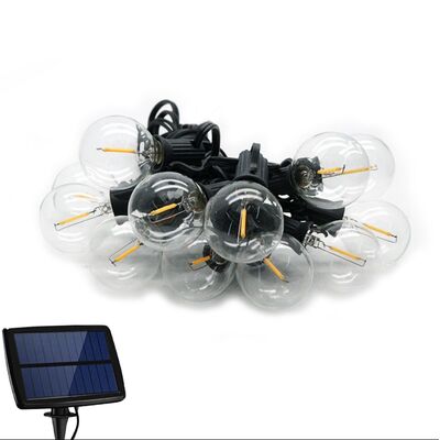 Solar Garland 5,5m + 10 LED bulbs filament E12 G40 IP44