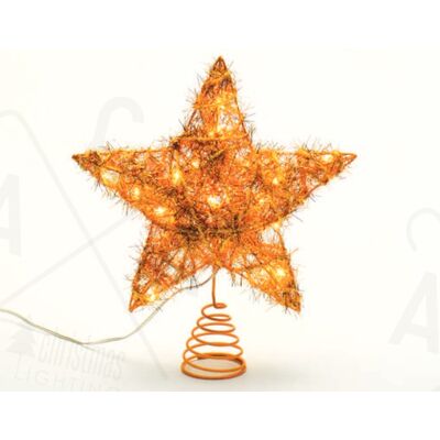 Χριστουγεννιάτικο 20 led Χρυσό διακοσμητικό αστέρι με μπαταρίες