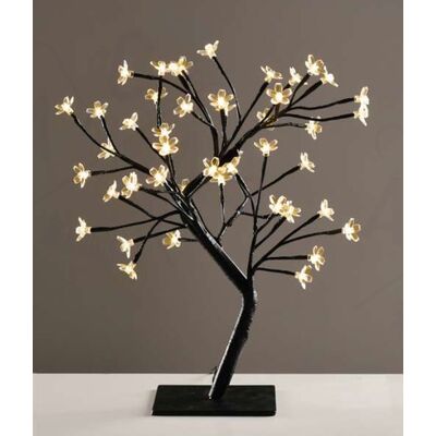Διακοσμητικό Δεντράκι με Λουλούδια Σιλικόνης 36 LED με Αντάπτορα Θερμό Λευκό 937-052