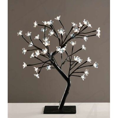 Διακοσμητικό Δεντράκι με Λουλούδια Σιλικόνης 36 LED με Αντάπτορα Ψυχρό Λευκό 937-053