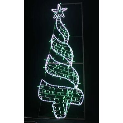 Μεταλλικό Χριστουγεννιάτικο Δέντρο Led Επίστηλο Οδικού Στολισμού 940-004