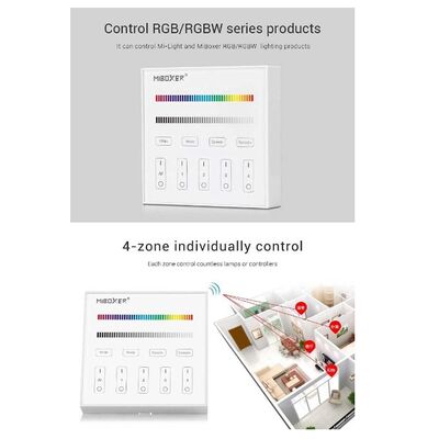 Επιτοίχιο Controller RGB/RGBW 4-Zone 2xAAA Mi-Light B3