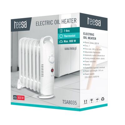 Electric Oil Heater 800W 7 Fins TEESA