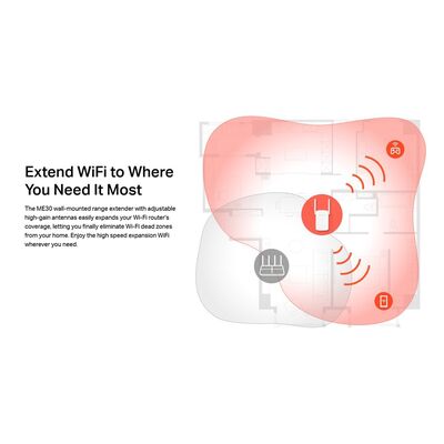 Wifi Range Extender 1200Mbps MW30 Mercusys