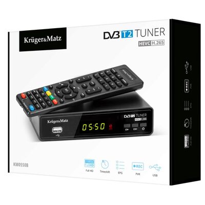 Επίγειος Δέκτης DVB-T2 με Ethernet Kruger&Matz KM0550B