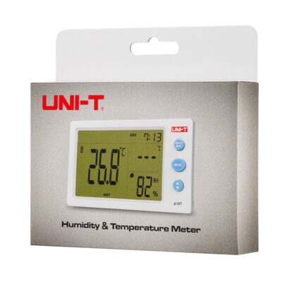 Θερμόμετρο - Υγρόμετρο - Ρολόι με 2 Αισθητήρες In-Out  Uni-T A-12T