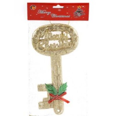 Διακοσμητικό Χριστουγεννιάτικο Κλειδί 24cm Χρυσό