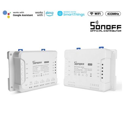 SONOFF Wi-Fi Smart Switch 4 Εντολών σε 4 Κανάλια Εξόδου Ράγας 4CHR3 16A