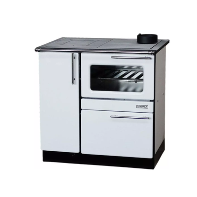 Wood Stove with Oven and Boiler White PLAMAK LUX 130Kg