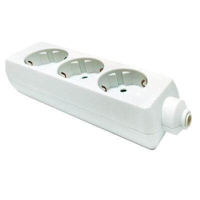Safety Power Strip 3 Outlet Without Cable White 20261-100