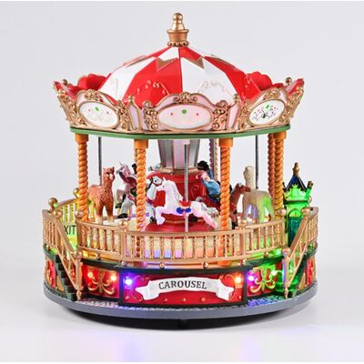 Decorative Carousel with 10 RGB Leds with Batteries + Music