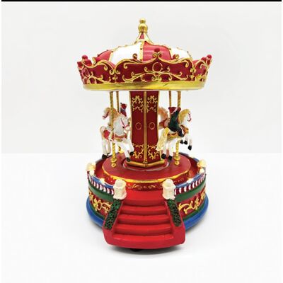 Decorative Carousel with 14 LEDs Warm White with Batteries