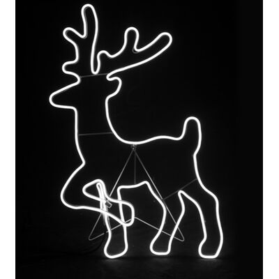 Reindeer Led Neon Rope Light 500 LED 5m Cool White 6000K IP44 54x82cm