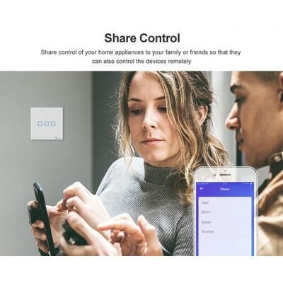 SONOFF Ασύρματος Διακόπτης Αφής Touch Μονός Smart Wifi