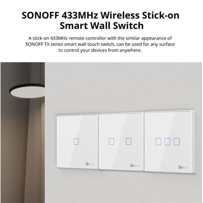 SONOFF Ασύρματος Διακόπτης Αφής Touch Διπλός Wireless