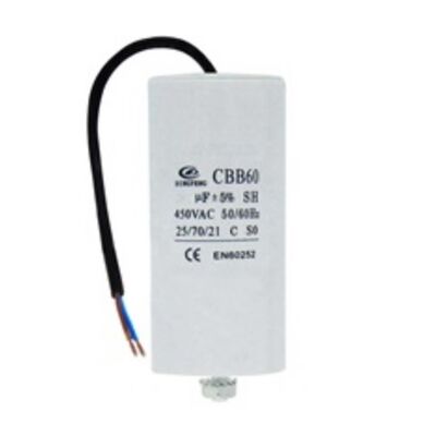 Motor Run Capacitor with Cable 50uF 450V CBB