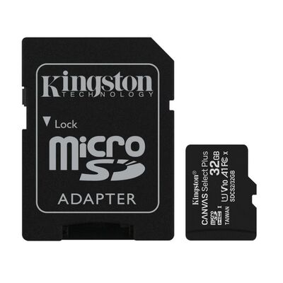 Micro SD Kingston 32GB Class 10 UHS-I 100 MB/s + Adapter
