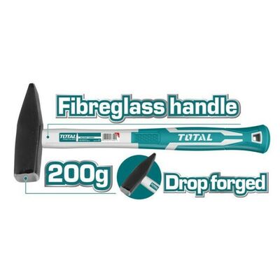Hammer With Fiberglass Plastic Handle 200gr Total THT712006