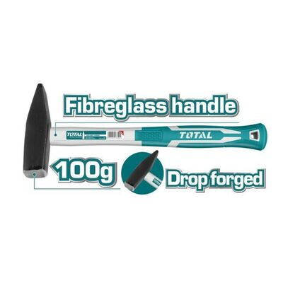 Hammer With Fiberglass Plastic Handle 100gr Total THT711006